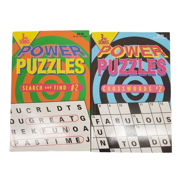 Book Set  of 7: Crossword Puzzles, Thesaurus, Dictionary & Game Books - Picture 8 of 9
